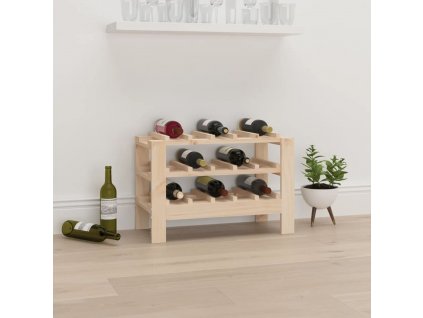 Regál na víno 61,5 x 30 x 82cm masivní borové dřevo