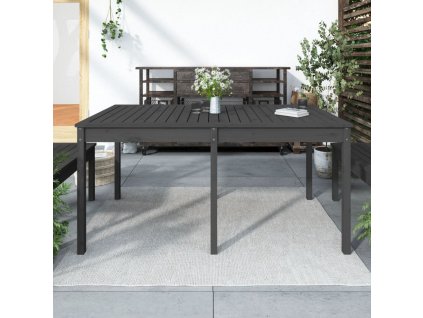 Zahradní stůl šedý 159,5 x 82,5 x 76 cm masivní borové dřevo
