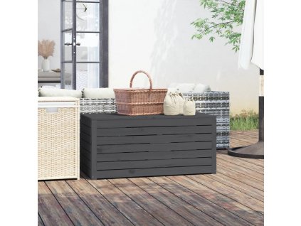 Zahradní box šedý 101 x 50,5 x 46,5 cm masivní borové dřevo