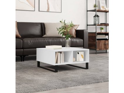 Konferenční stolek bílý 60 x 60 x 30 cm kompozitní dřevo