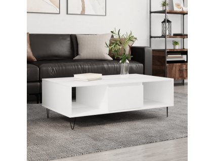 Konferenční stolek bílý 104 x 60 x 35 cm kompozitní dřevo