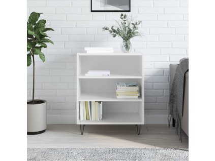 Příborník bílý s vysokým leskem 57x35x70 cm kompozitní dřevo