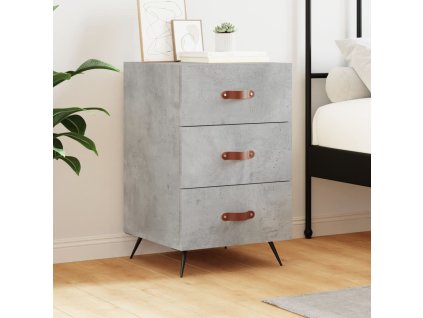 Noční stolek betonově šedý 40 x 40 x 66 cm kompozitní dřevo