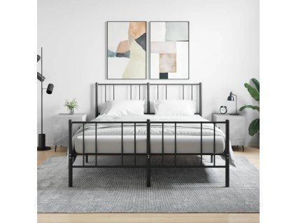 Noční stolky 2 ks betonově šedé 40x40x50 cm kompozitní dřevo