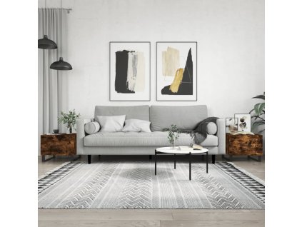 Konferenční stolky 2 ks kouřový dub 50x50x40cm kompozitní dřevo