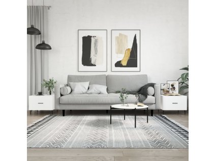 Konferenční stolky 2 ks bílé 50 x 50 x 40 cm kompozitní dřevo