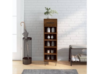 Botník hnědý dub 30 x 35 x 105 cm kompozitní dřevo