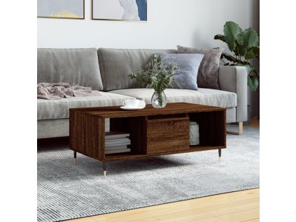 Konferenční stolek hnědý dub 90 x 50 x 36,5 cm kompozitní dřevo