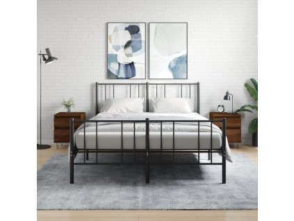 Noční stolky 2 ks hnědý dub 40 x 35 x 50 cm kompozitní dřevo