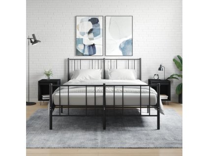 Noční stolky 2 ks černé 40 x 35 x 50 cm kompozitní dřevo