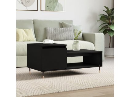 Konferenční stolek černý 100x50x45 cm kompozitní dřevo