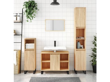 Koupelnová skříňka dub sonoma 80 x 33 x 60 cm kompozitní dřevo
