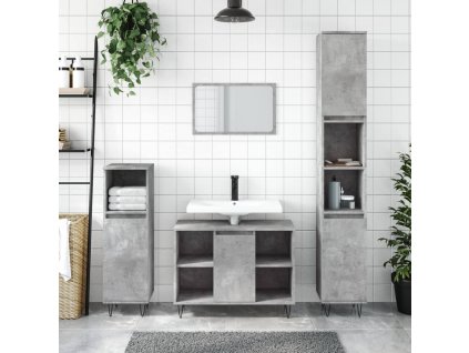Koupelnová skříňka betonově šedá 80x33x60 cm kompozitní dřevo