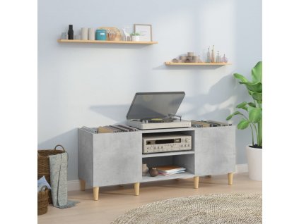 Skříňka na LP desky betonově šedá 121x38x48 cm kompozitní dřevo
