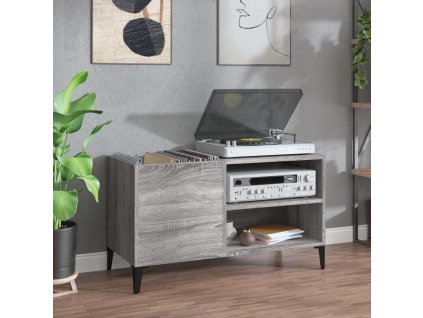 Skříňka na LP desky šedá sonoma 84,5x38x48 cm kompozitní dřevo