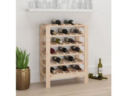 Regál na víno 61,5x30x82 cm masivní borové dřevo