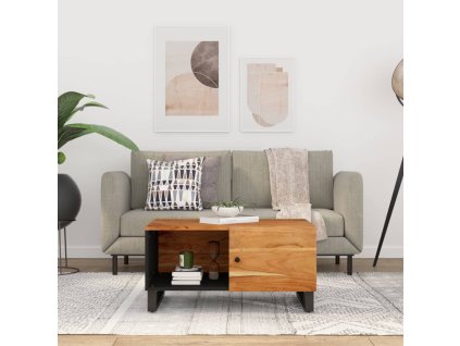 Konferenční stolek 80 x 50 x 40 cm masivní akácie a kompozit