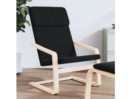 Relaxační židle černá textil