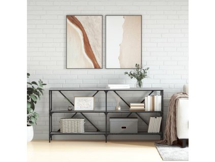 Konzolový stolek šedý sonoma 160 x 30 x 75 cm kompozit a železo