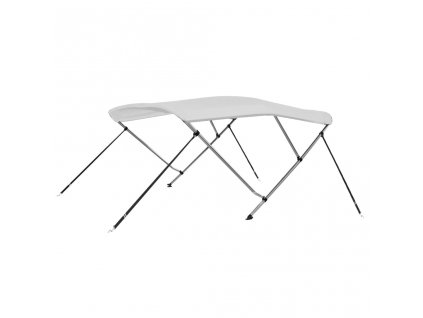 Bimini stříška se 3 oblouky bílá 183 x 140 x 137 cm