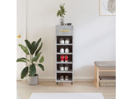 Botník betonově šedý 30 x 35 x 105 cm kompozitní dřevo