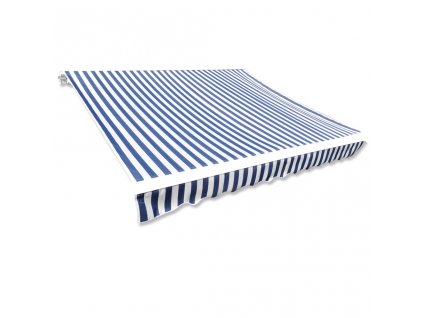 Plachta na markýzu plátěná modro-bílá 6 x 3 m (bez rámu)