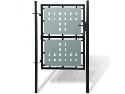 Černá jednokřídlá plotová branka 100 x 150 cm