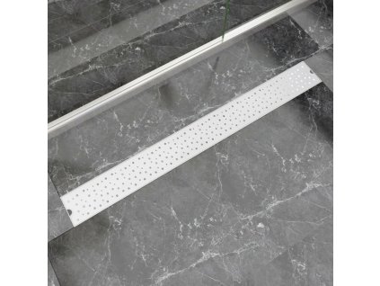 Rovný sprchový odtokový žlab bubliny 1030x140 mm nerezová ocel