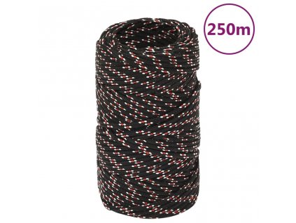 Lodní lano černé 2 mm 250 m polypropylen