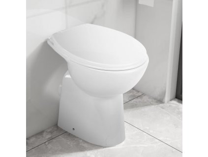 Bezrámová toaleta, 7 cm navýšená výška, pomalé zavírání, keramická bílá