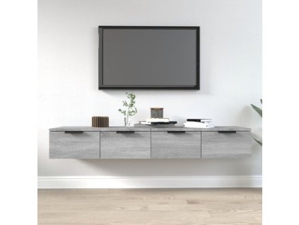 Nástěnné skříňky 2 ks šedé sonoma 68x30x20 cm kompozitní dřevo