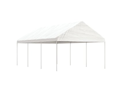 Altán se střechou bílý 6,69 x 4,08 x 3,22 m polyethylen
