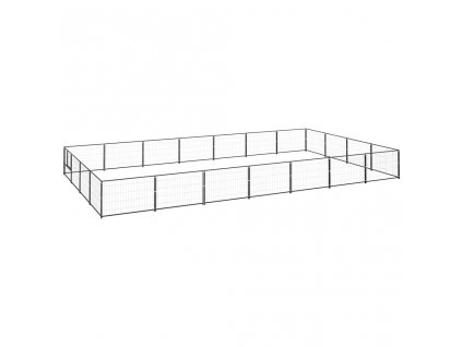 Psí kotec černý 28 m² ocel