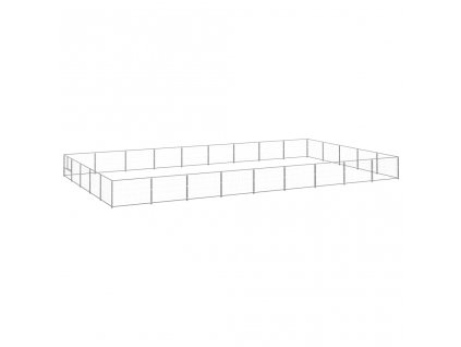 Psí kotec stříbrný 45 m² ocel