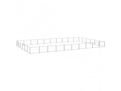 Psí kotec stříbrný 60 m² ocel