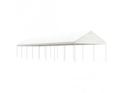 Altán se střechou bílý 17,84 x 4,08 x 3,22 m polyethylen