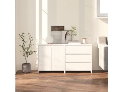 2dílný příborník bílý kompozitní dřevo