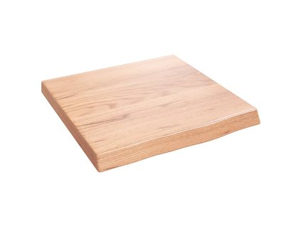 Nástěnná police světle hnědá 40x40x(2-4)cm ošetřený masivní dub