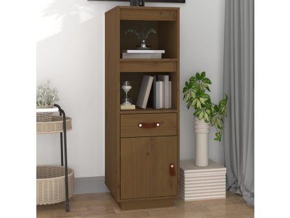 Skříň highboard medově hnědá 34x40x108,5 cm masivní borovice