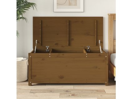 Úložný box medově hnědý 110 x 50 x 45,5 cm masivní borovice