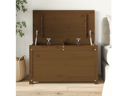 Úložný box medově hnědý 80x40x45,5 cm masivní borovice