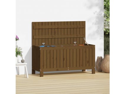 Zahradní úložný box medově hnědý 108x42,5x54cm masivní borovice