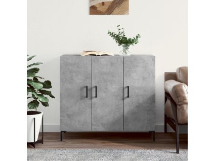 Příborník betonově šedý 90 x 34 x 80 cm kompozitní dřevo
