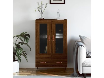 Skříň highboard hnědý dub 69,5 x 31 x 115 cm kompozitní dřevo