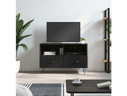 TV skříňka černá 80 x 36 x 50 cm kompozitní dřevo