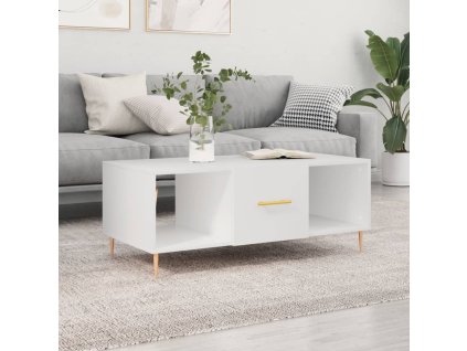 Konferenční stolek bílý 102 x 50 x 40 cm kompozitní dřevo