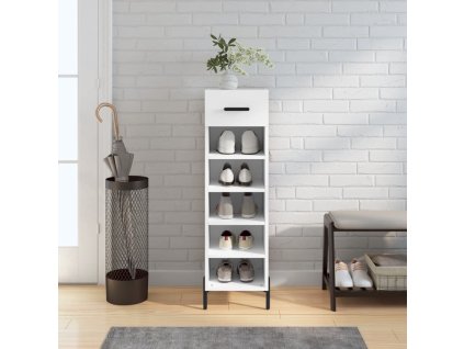 Botník bílý 30 x 35 x 105 cm kompozitní dřevo