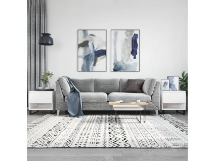 Konferenční stolky 2 ks lesklé bílé 50x46x50cm kompozitní dřevo