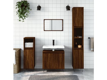 Koupelnová skříňka hnědý dub 58 x 33 x 60 cm kompozitní dřevo