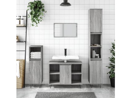 Koupelnová skříňka šedá sonoma 80 x 33 x 60 cm kompozitní dřevo